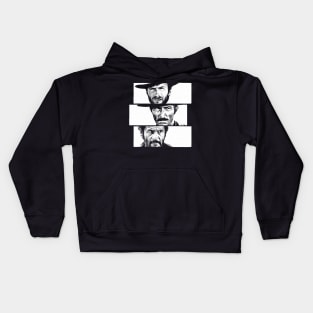 The Good The Bad and The Ugly - BW - Original Design Kids Hoodie